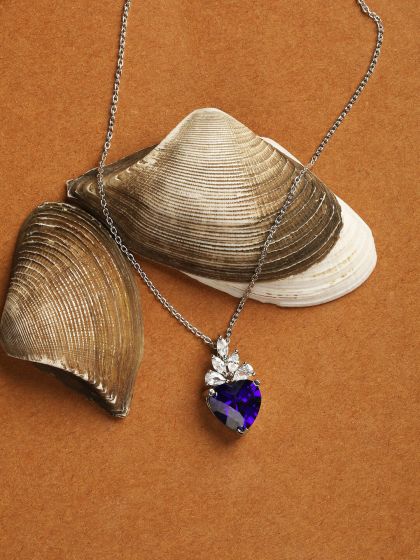 Buy HOT AND BOLD Women Rhodium Plated Cubic Zirconia Necklace
