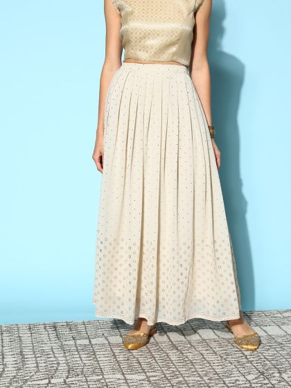 Biba gold deals pleated skirt