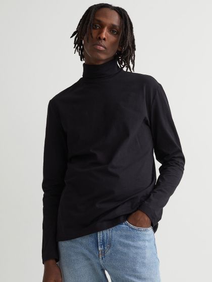 Mens black turtleneck h&m online