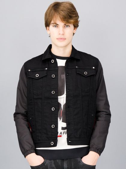 Killer full sleeve solid men's denim jacket top
