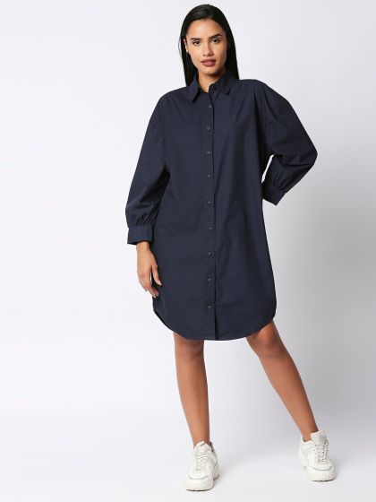 Buy H M Beige Calf Length Jersey Dress Dresses for Women