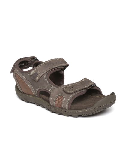 Buy Woodland Men Khaki \u0026 Black Leather 
