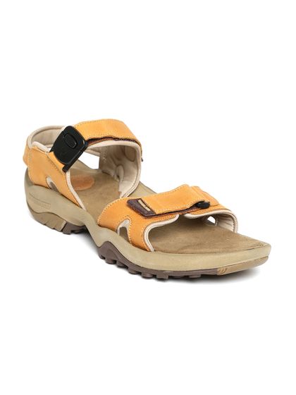 Buy Woodland Men Brown Leather Sandals 