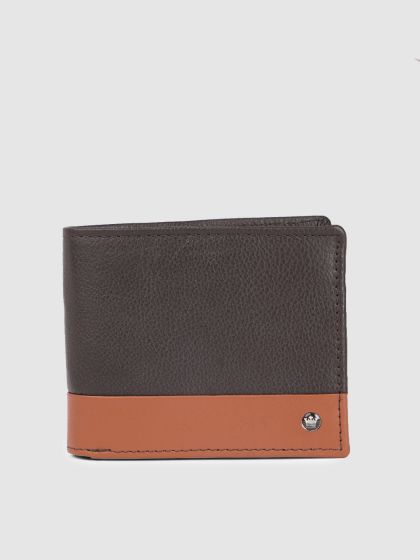 Louis Philippe Brown Animal Effect Leather Bi-Fold Wallet for Men