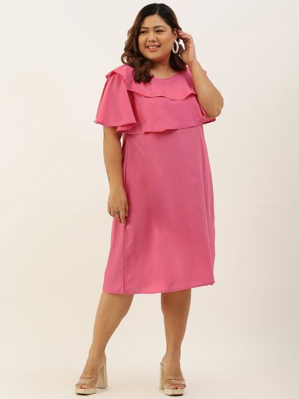 Buy Bebe PLUS Blue Beige Floral A Line Midi Dress Dresses for