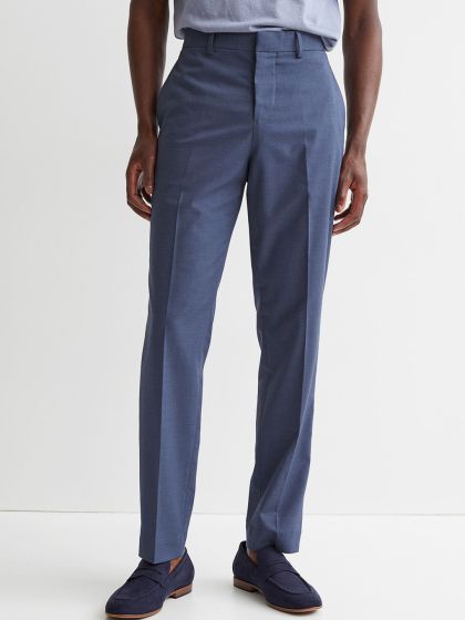 Slim fit twill trousers