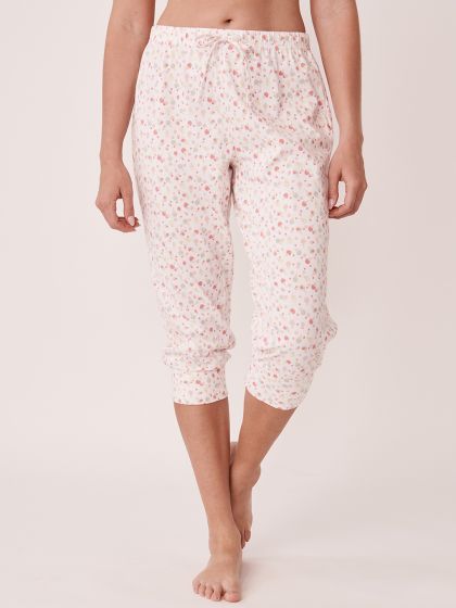 Buy La Vie En Rose Cotton Drawstring Waist Pyjama Pants In White