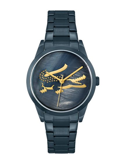 Lacoste black and best sale blue watch