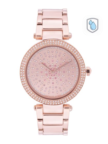Buy Michael Kors Women White & Rose Gold Analogue Watch - Watches