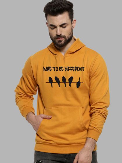 Orange sweatshirt with black writing hotsell