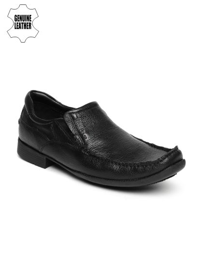 woodland black formal shoes