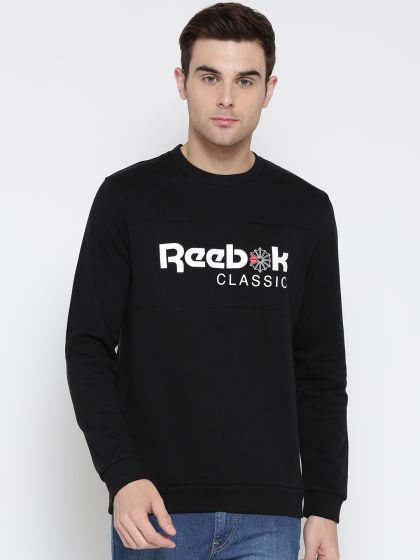 reebok full sleeve printed men's sweatshirt