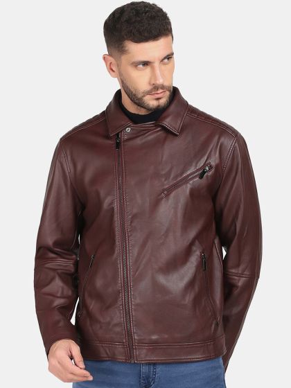 Buy Teakwood Leathers Men Water Resistant Leather Jacket Jackets