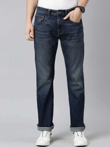 Louis Philippe Jeans Bootcut Fit Jeans, Men Blue Light Bootcut Fit Jeans  for Jeans at Louisphilippe.abfrl.in