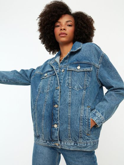 American eagle cropped new arrivals denim jacket
