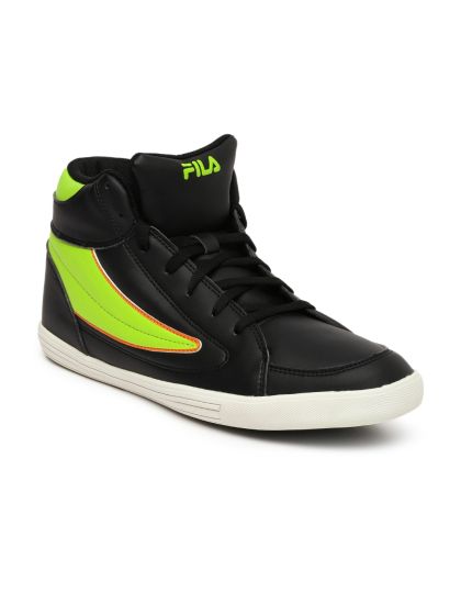 Buy FILA Men Black \u0026 Lime Green 