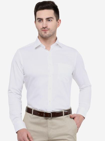 Buy Calvin Klein Jeans Men White Slim Fit Solid Formal Shirt - Shirts for  Men 8516635 | Myntra