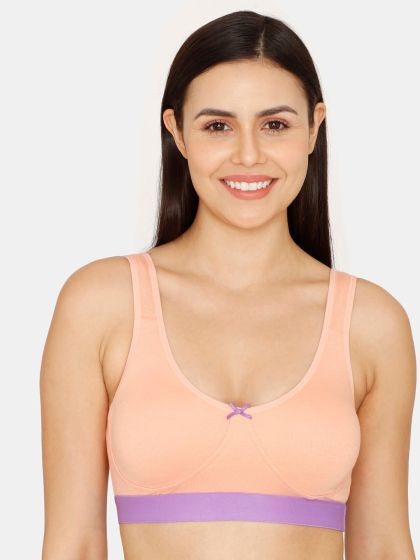 Buy Zivame Rosaline Sports Bra With Removable Padding - Pink