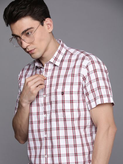 Louis Philippe Sport Men Checkered Casual Pink Shirt - Buy Louis Philippe  Sport Men Checkered Casual Pink Shirt Online at Best Prices in India