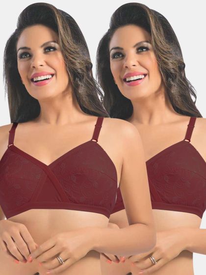 Buy NAIDU HALL Full Coverage Front Open Cotton Bra With All Day Comfort -  Bra for Women 24490348