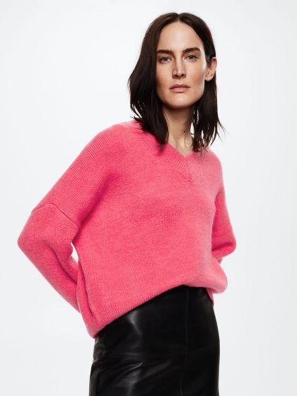 H&m pink clearance mohair jumper