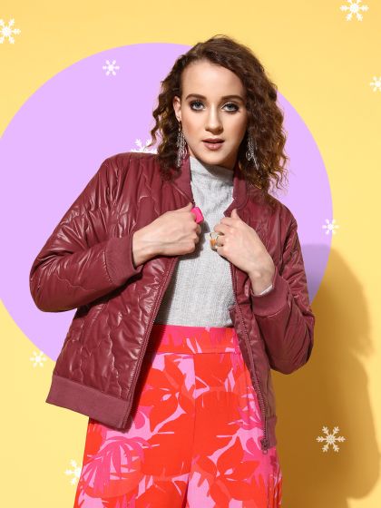 Fred perry bomber collar bubble jacket hot sale
