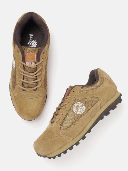 Buy Woodland Pro Planet Men Camel Brown Nubuck Leather Sneakers