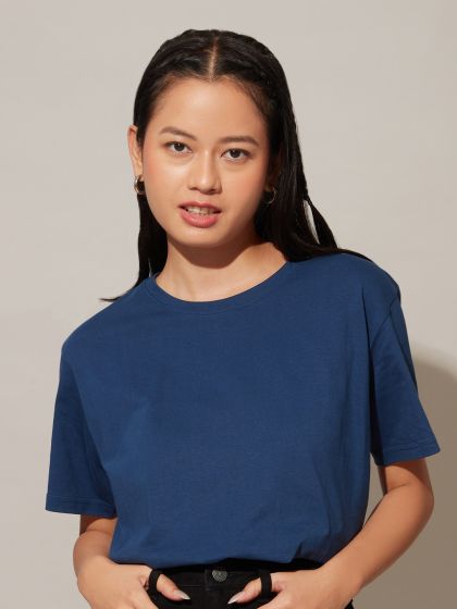 Buy Bonkers Corner Black Graphic Printed Drop Shoulder Sleeves Cotton  Oversized T Shirt - Tshirts for Women 24310122