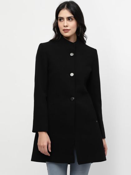 Navy top skater coat