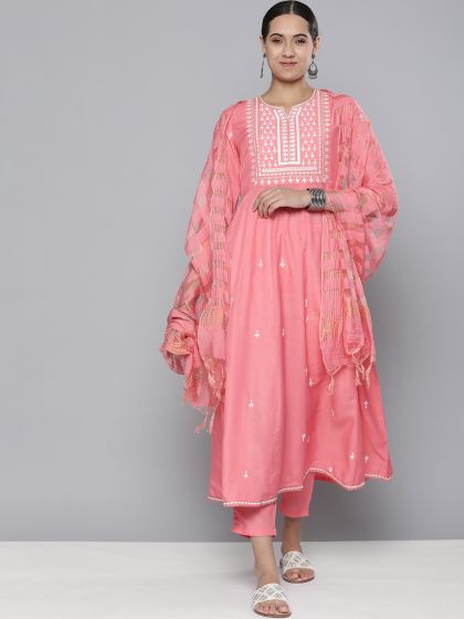 Rain Rainbow Orange Embellished Kurta Churidar Dupatta 2024 www.lightgames.pro