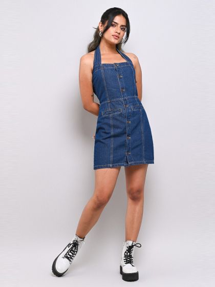 H and m outlet dungaree dress
