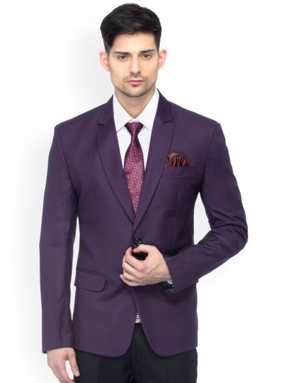 Buy Next Men Blue Solid Blazer Blazers for Men 8679613 Myntra