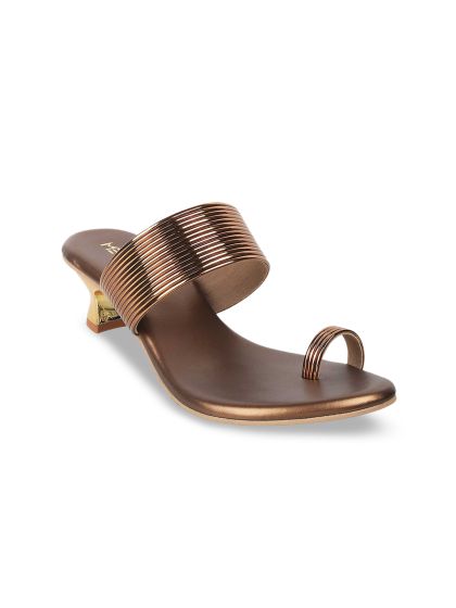 Buy Forever Glam By Pantaloons Gold Toned Ethnic Kitten Heels