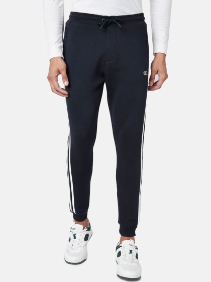 Buy Ajile By Pantaloons Men Black Solid Cotton Slim Fit Track Pant