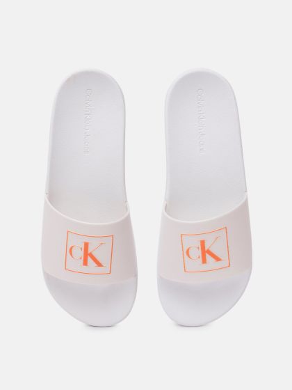 Buy Calvin Klein Men Brand Logo Print Sliders Flip Flops for Men