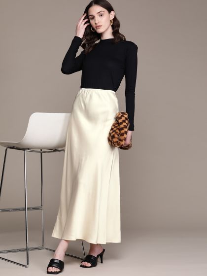 Silk skirt sale mango