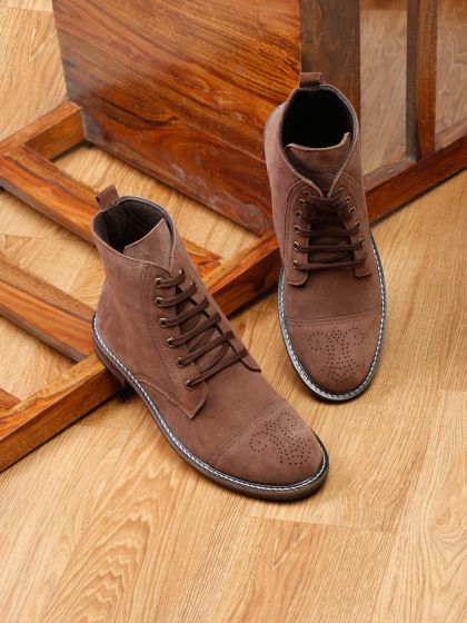 Buy LOUIS STITCH Men Mid Top Suede Biker Boots Boots for Men