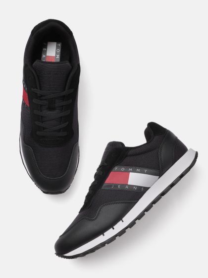 Tommy leather sneakers deals