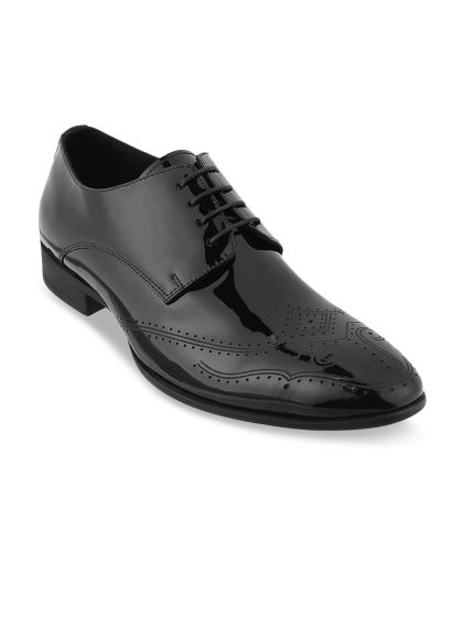 Metro black formal shoes deals