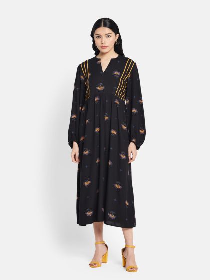 The kooples gold leaf printed maxi outlet