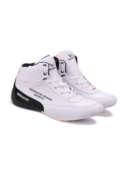 Buy FILA Men White Solid Mesh Mid Top Dynamo Sneakers Casual