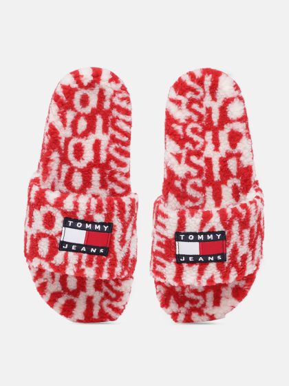 Buy Tommy Hilfiger Women Solid Sliders Flip Flops for Women