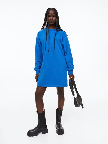 H&m hooded sweatshirt best sale dress