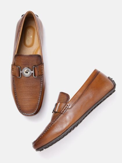Buy Tommy Hilfiger Men Textured Leather Loafers Casual Shoes for