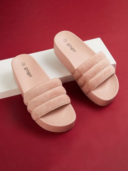 Buy Ginger By Lifestyle Women Open Toe Sliders Flip Flops for