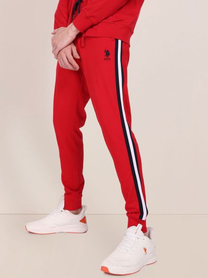 Buy U.S. Polo Assn. Denim Co. Men Red White Printed Joggers