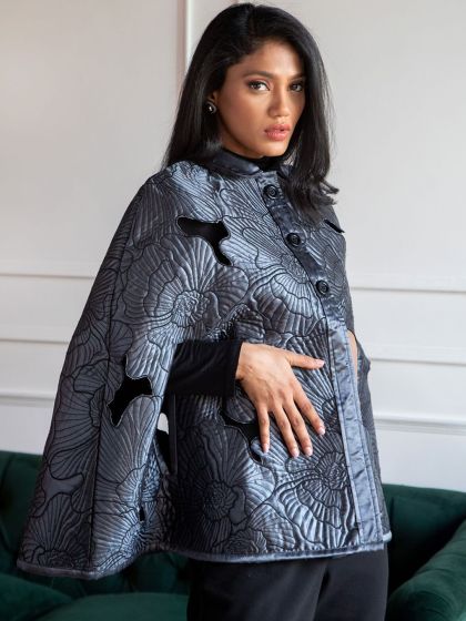 Longline cape jacket outlet