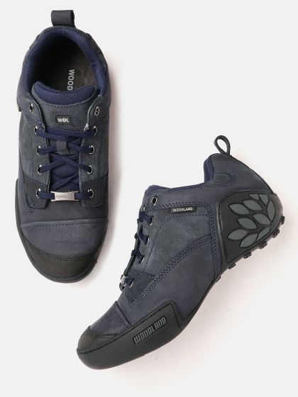Buy Woodland Men Nubuck Leather Mid Top Sneakers Casual Shoes