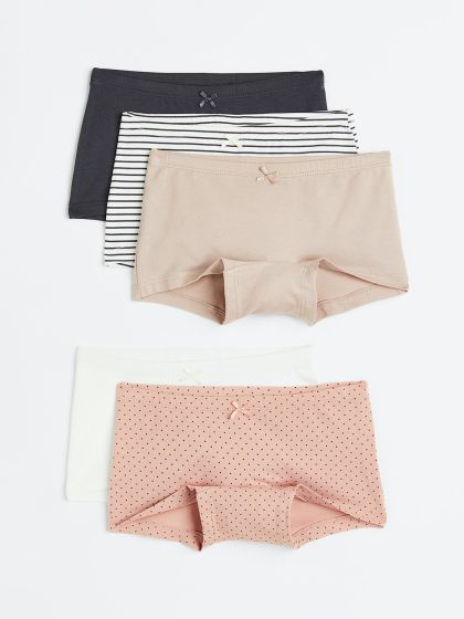 Buy H&M Girls 5 Pack Cotton Boxers - Briefs for Girls 23126118