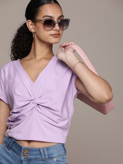 Deep back neck tops sale